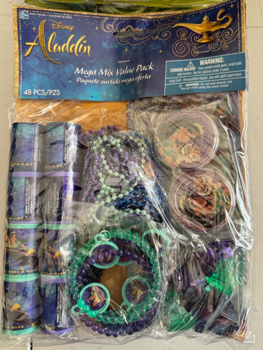 Aladdin party favor pack